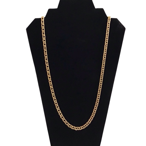 Jewelry - Chain Necklace Gold Tone Textured Stack Layering Vintage